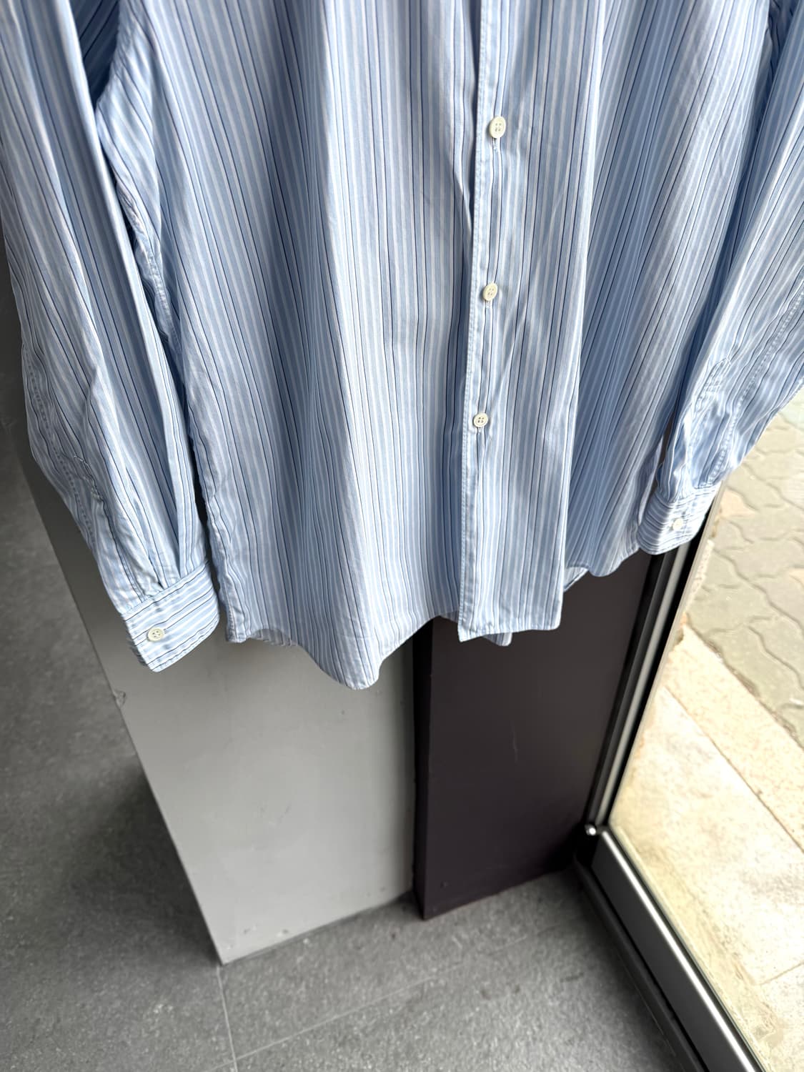 M/ 꼼데가르송 블랙하트 스트라이프 셔츠 상품이미지5