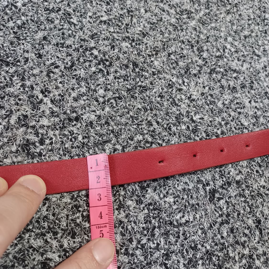 여성 가죽 벨트 레드 상품이미지5