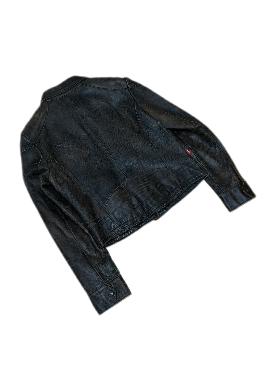 리바이스 빈티지 다크 브라운 소가죽 크롭자켓 상품이미지3