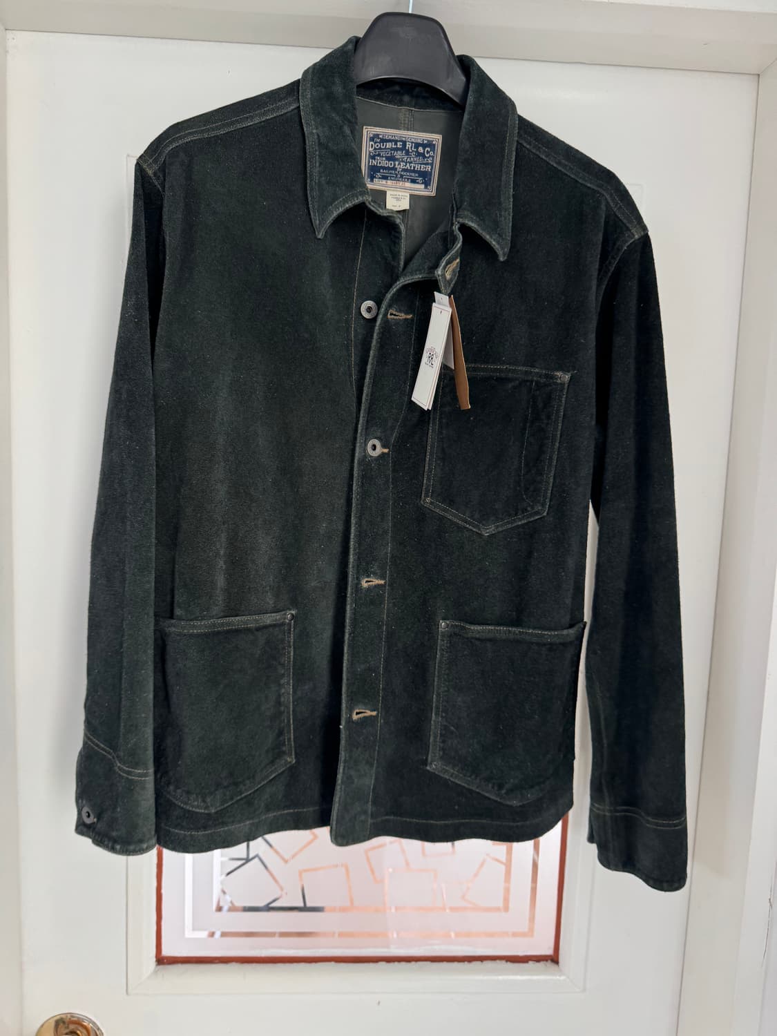 M 더블알엘 인디고 러프아웃 스웨이드 초어 자켓 카코트 상품이미지1