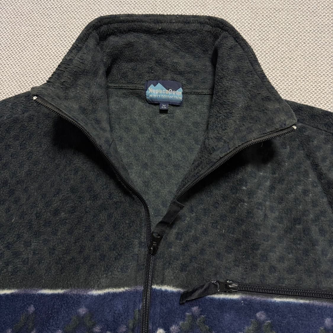 패턴 플리스 집업 자켓 상품이미지2