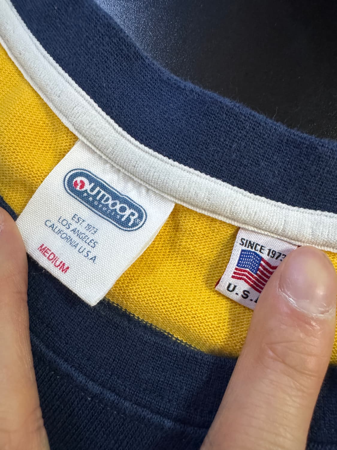 아웃도어 프로덕츠 귀여운 오버핏 스트라이프 반팔티 XL ~ 상품이미지3