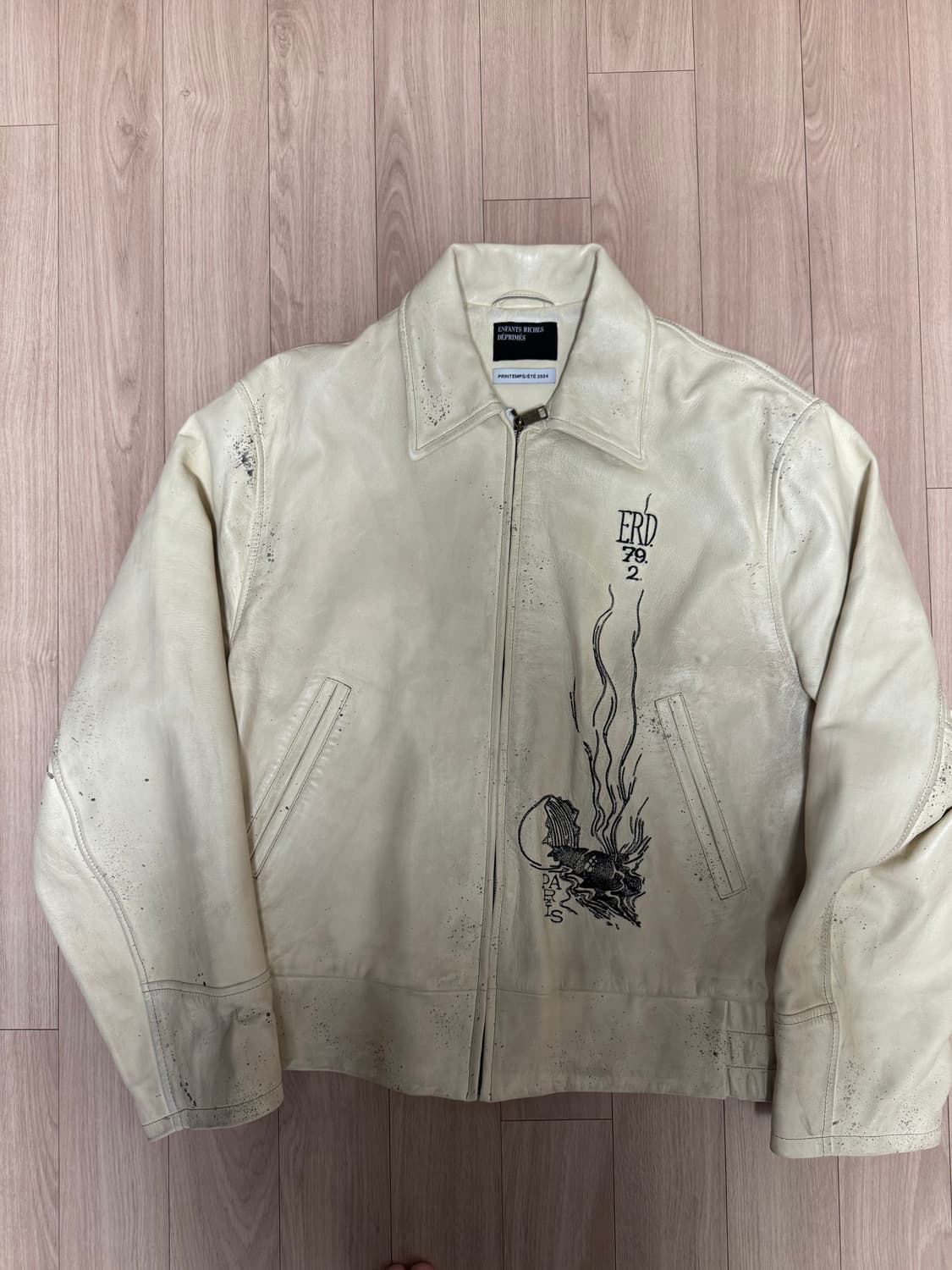 (XL)ERD 아케인 레더 자켓 베이지 상품이미지1