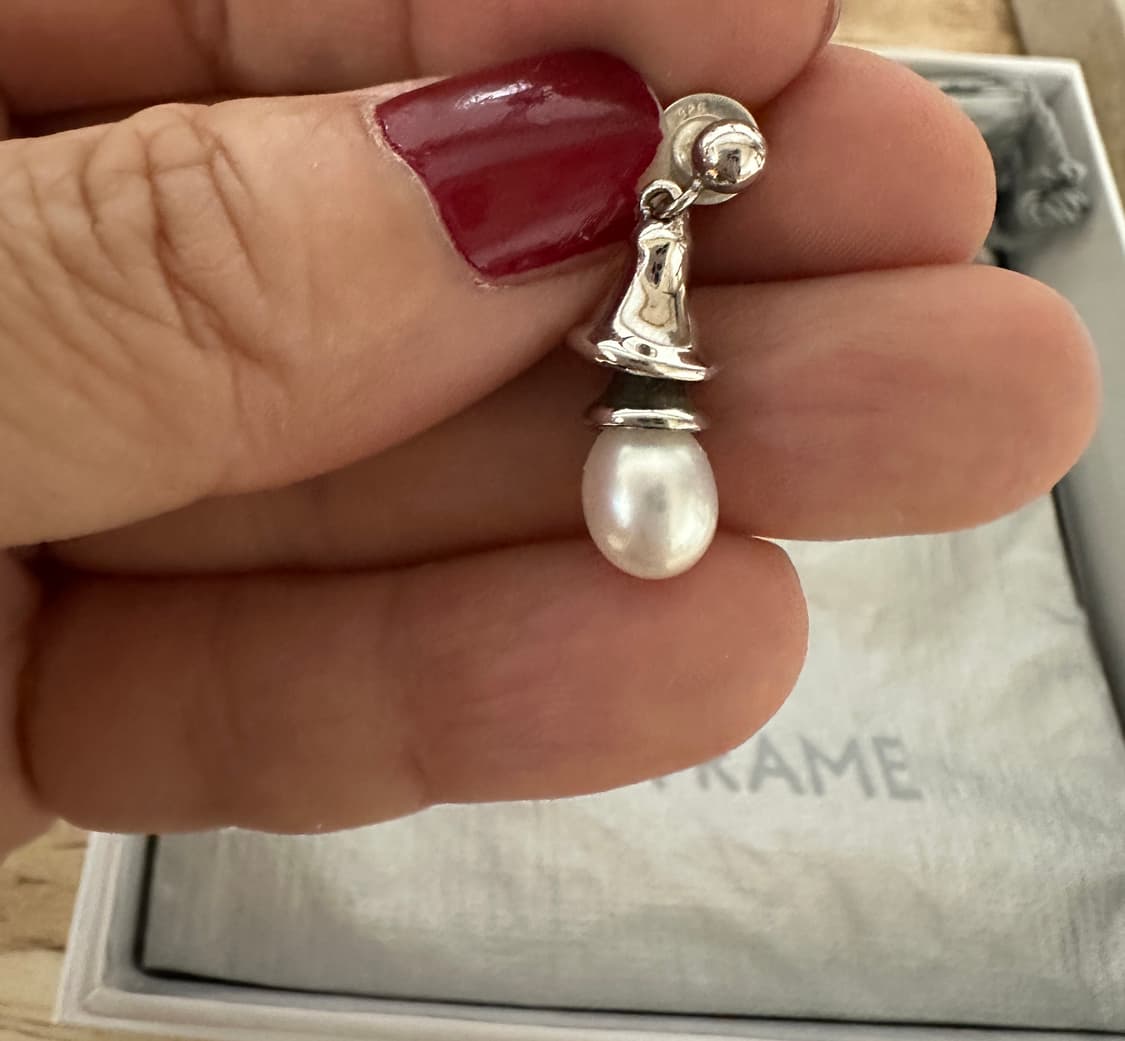 COLDFRAME 콜드프레임 담수 진주 벨 실버 귀걸이 상품이미지8