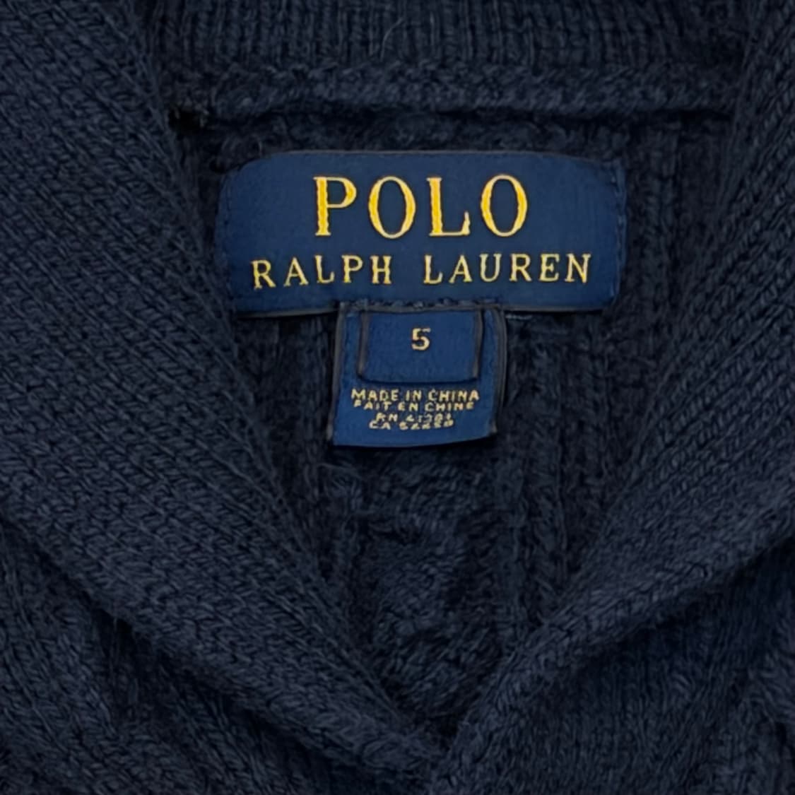 00s USA 빈티지 폴로랄프로렌 아동복 숄카라 코튼 니트 가디건 상품이미지5