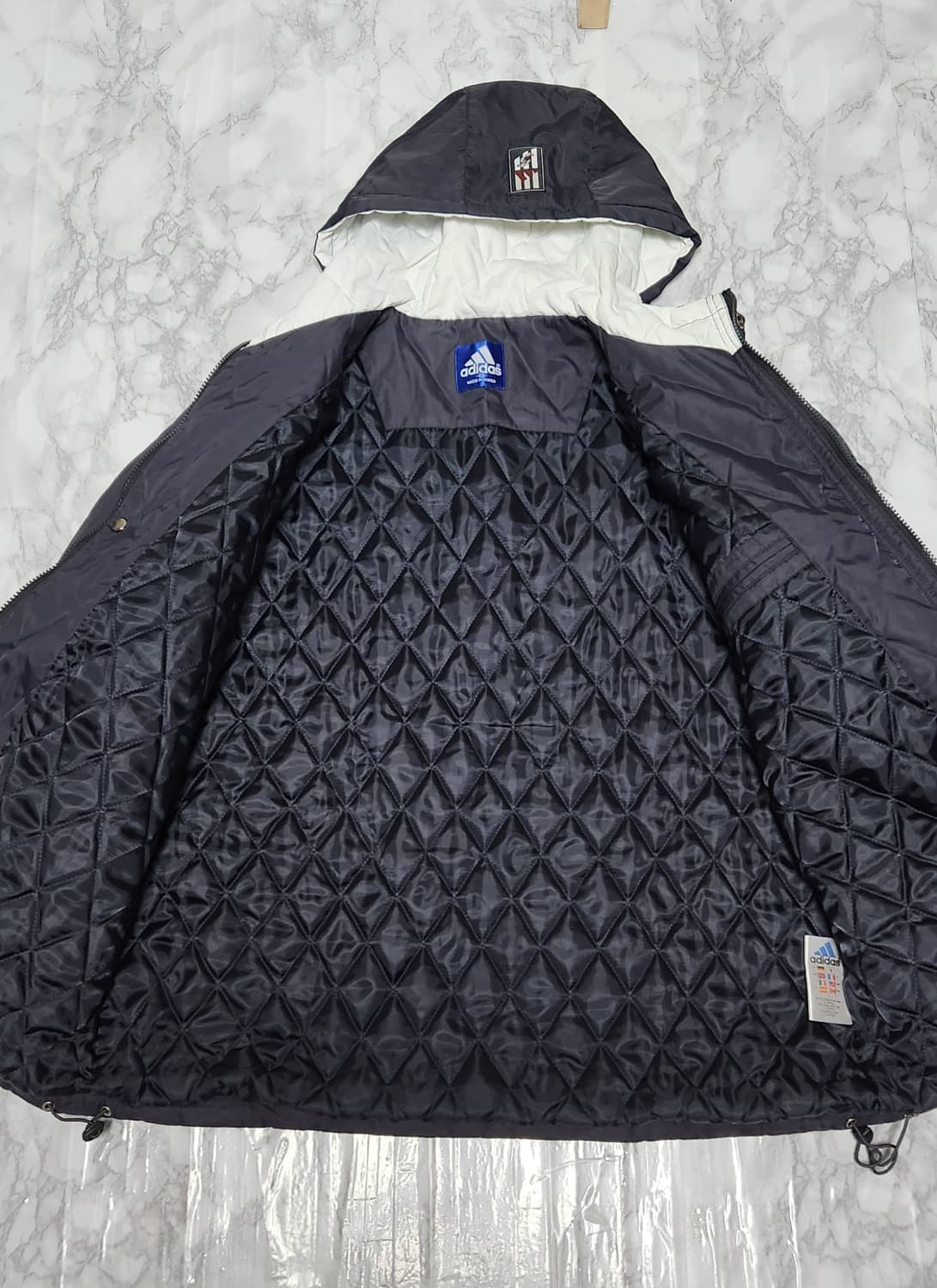 아디다스 삼선 차콜 후드 바람막이 점퍼 자켓 상품이미지6