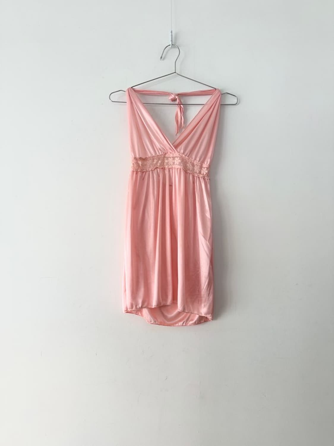 Glossy halter lace up sleeveless 상품이미지4