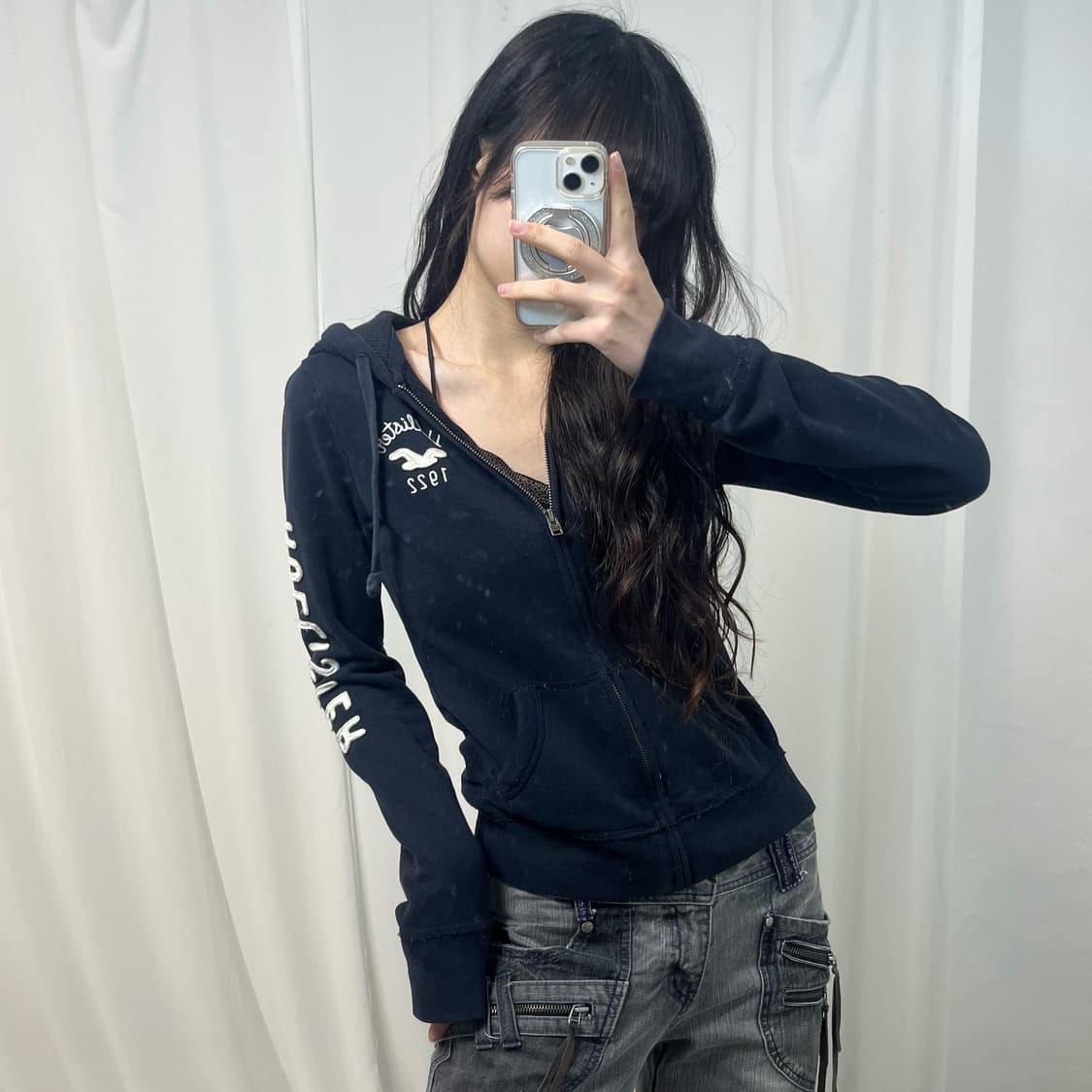 Hollister Navy Hoodie Zip-up 상품이미지2