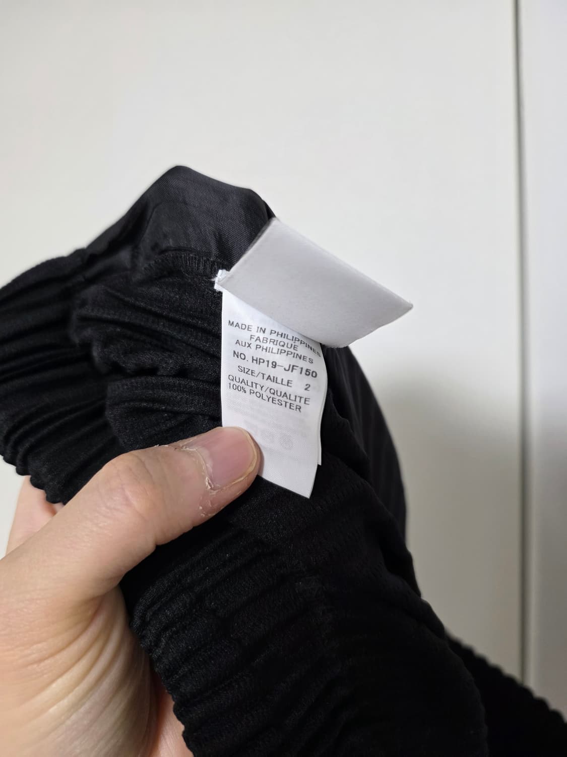 옴므플리세/JF150 스트레이트 팬츠 블랙/2 상품이미지3