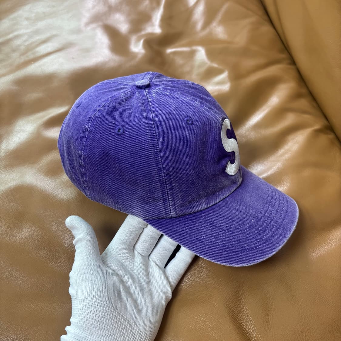 슈프림 S로고 6패널 볼캡 모자 20ss 피그먼트 퍼플 상품이미지4
