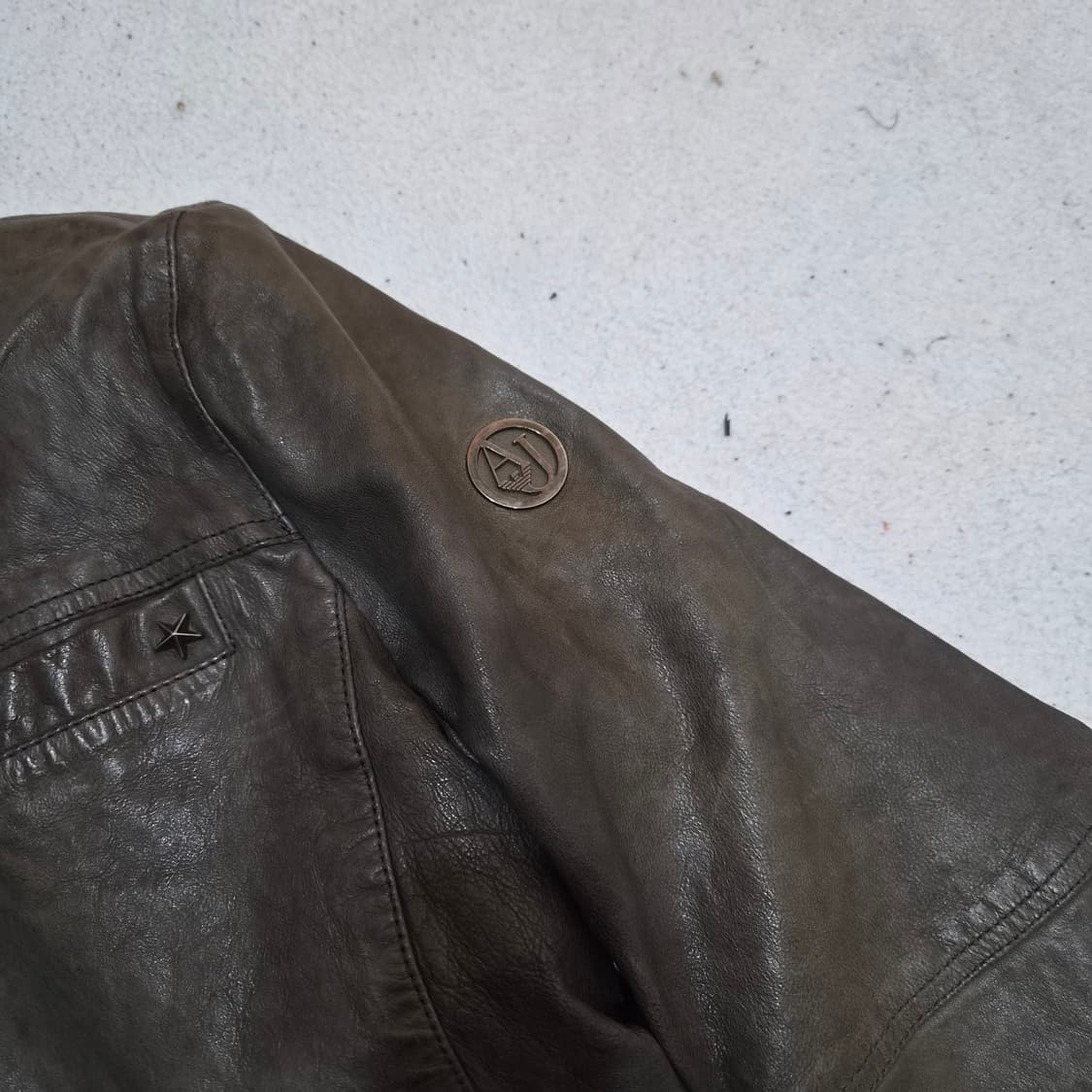 아르마니진 가죽자켓M 상품이미지3