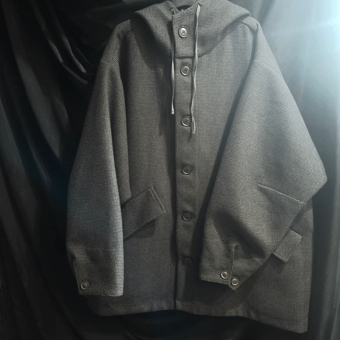 어반디타입 시티보이 오버핏 체크 후드 자켓 상품이미지3