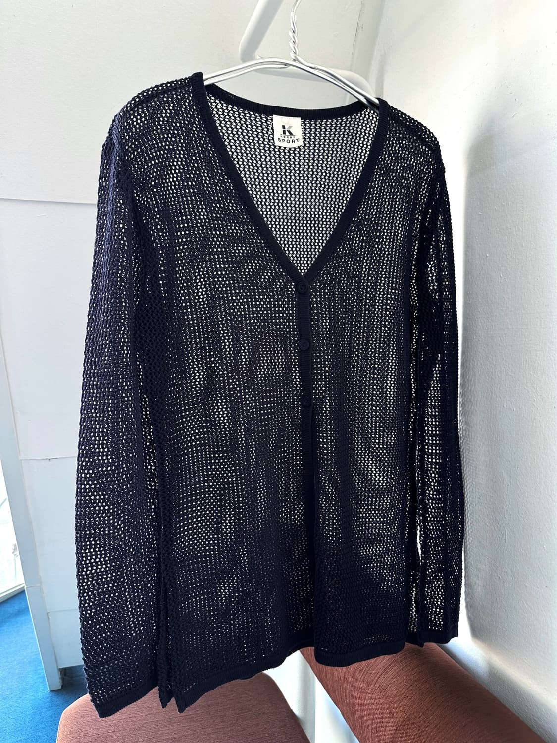 Cotton loose knitted design cardigan 상품이미지3