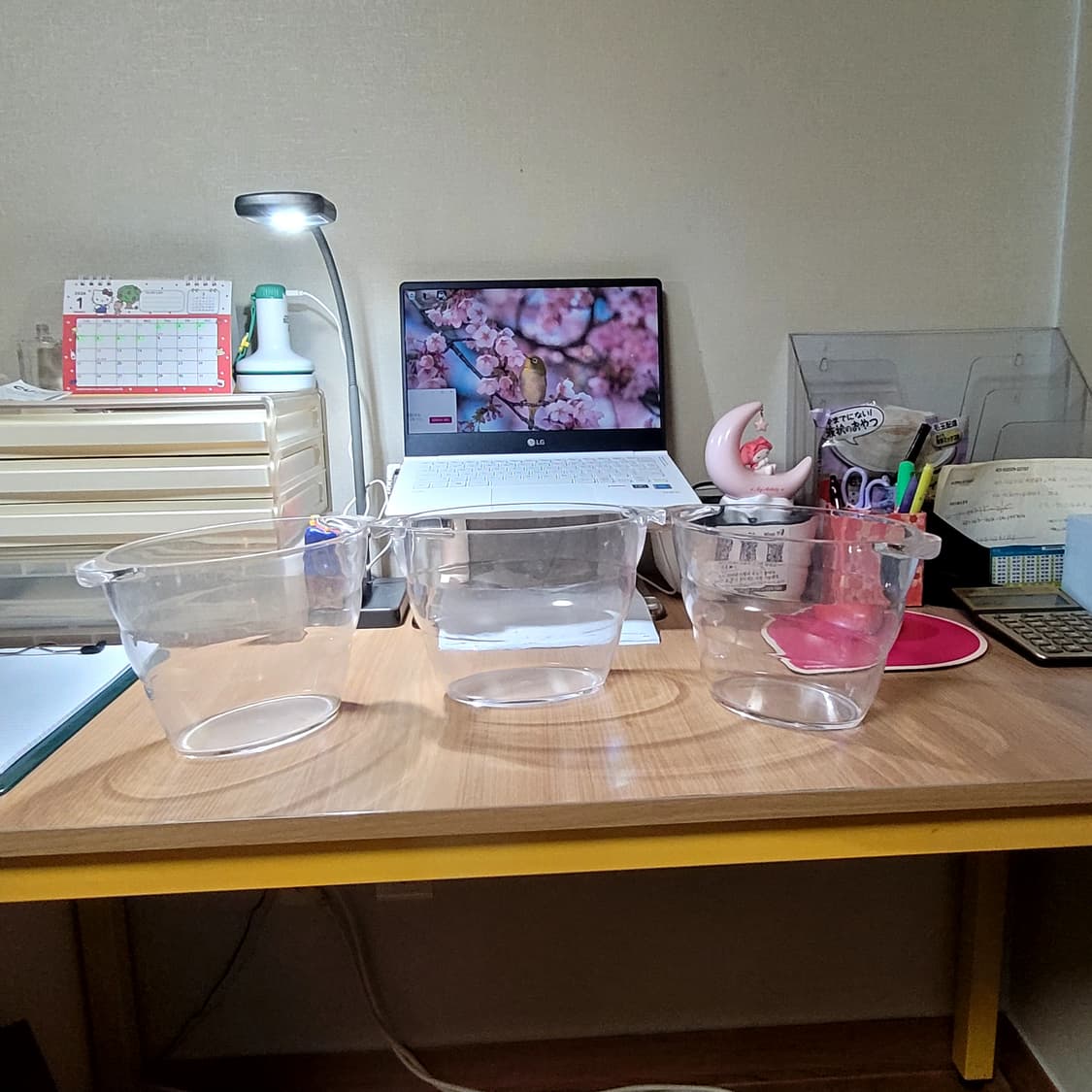 투명 플라스틱 수납함 3개 상품이미지1