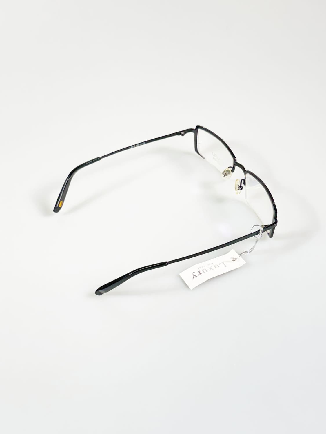 LUXURY OCCHIALI 블랙메탈 반무테 스퀘어 빈티지 안경 상품이미지4