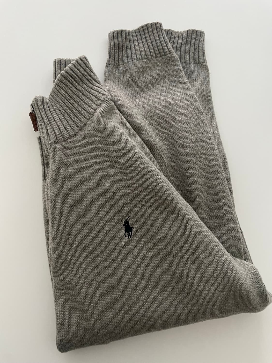 Polo 폴로 랄프로렌 반집업 그레이 니트 XL 상품이미지2