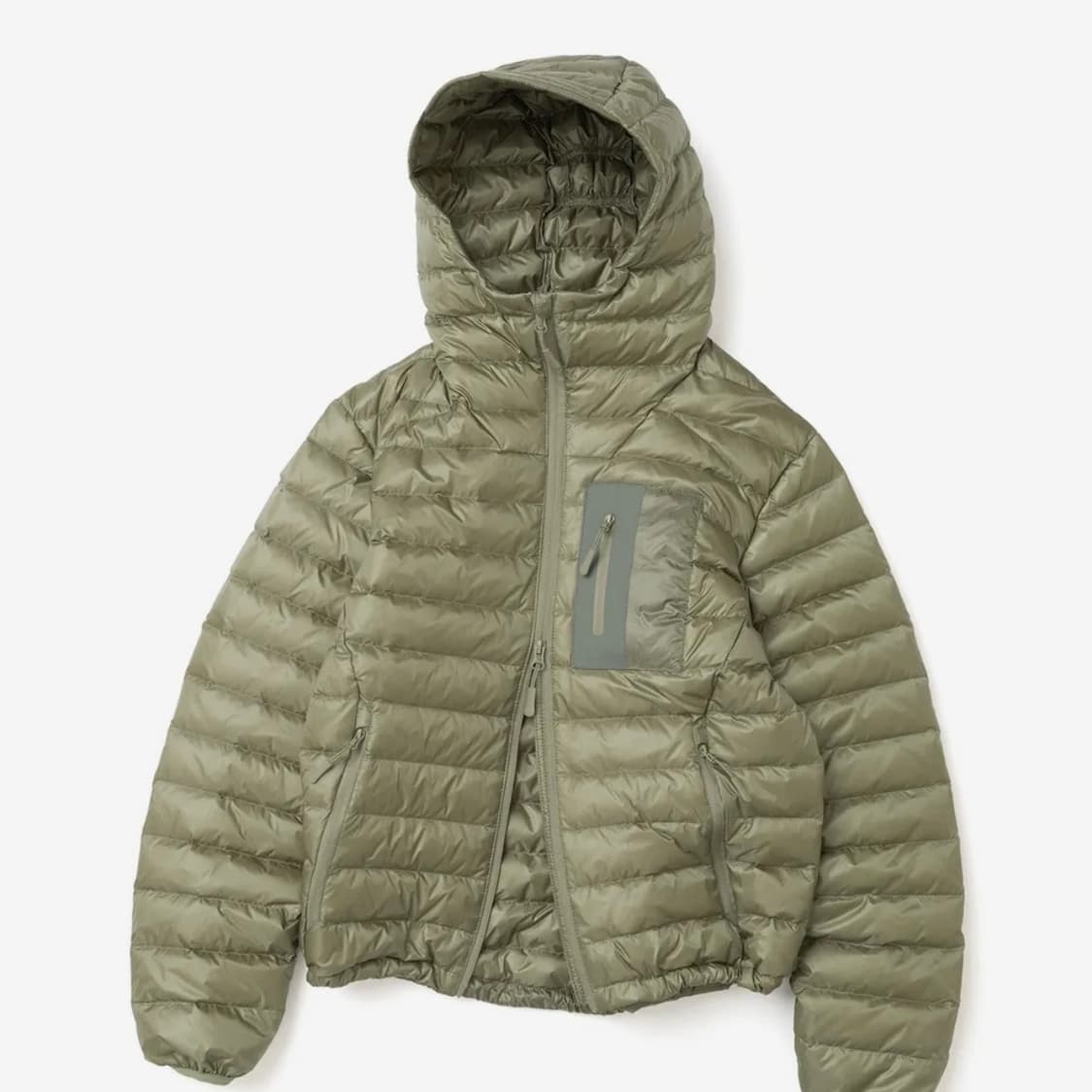밀로우먼 라이트 후드 다운 자켓 카키 상품이미지1