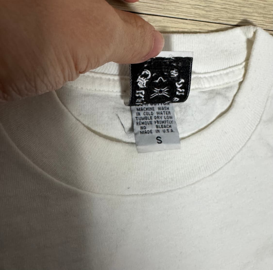 90s~00s 초기 올드 크롬하츠 뉴욕 빈티지 롱슬리브 긴팔 화이트 S 상품이미지7