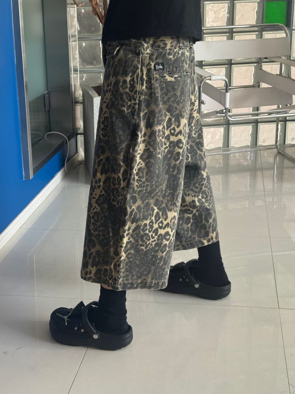BAGGY SHORT 레오파드 버기 반바지 상품이미지1