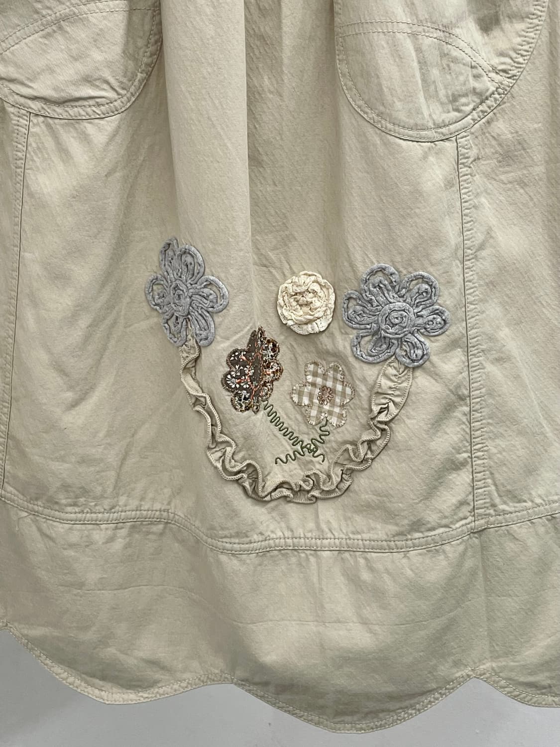 베이지 모리 자수 포켓 스커트 상품이미지7