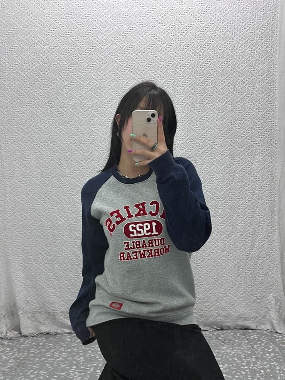 디키즈 스펠아웃 래글런 나그랑 라인 맨투맨 M C07090 상품이미지1