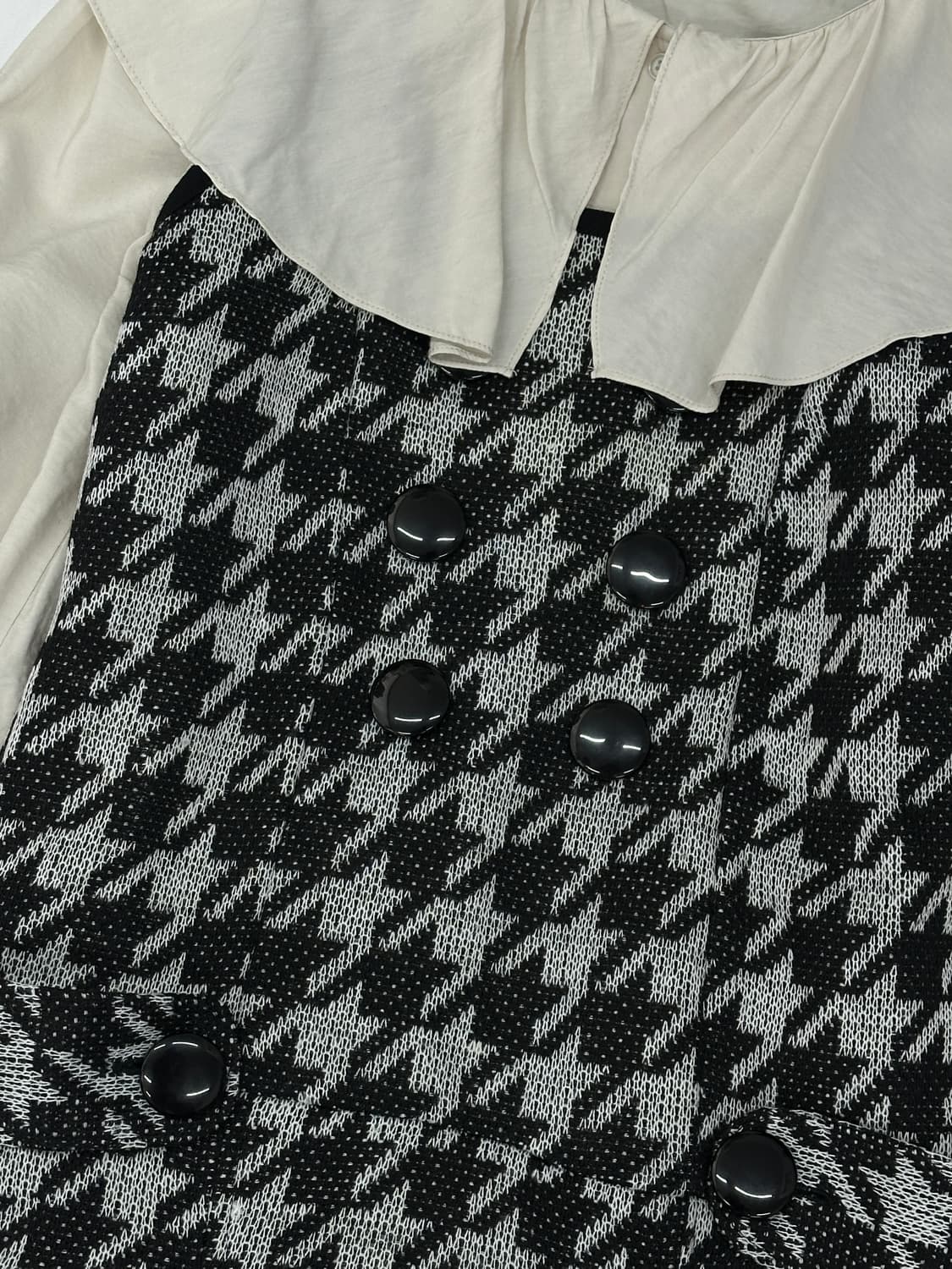 🖤슈슈룬 쇼콜라깔 버튼 코디세트🖤체크 프릴 베이비돌 블라우스 러블리 상품이미지4