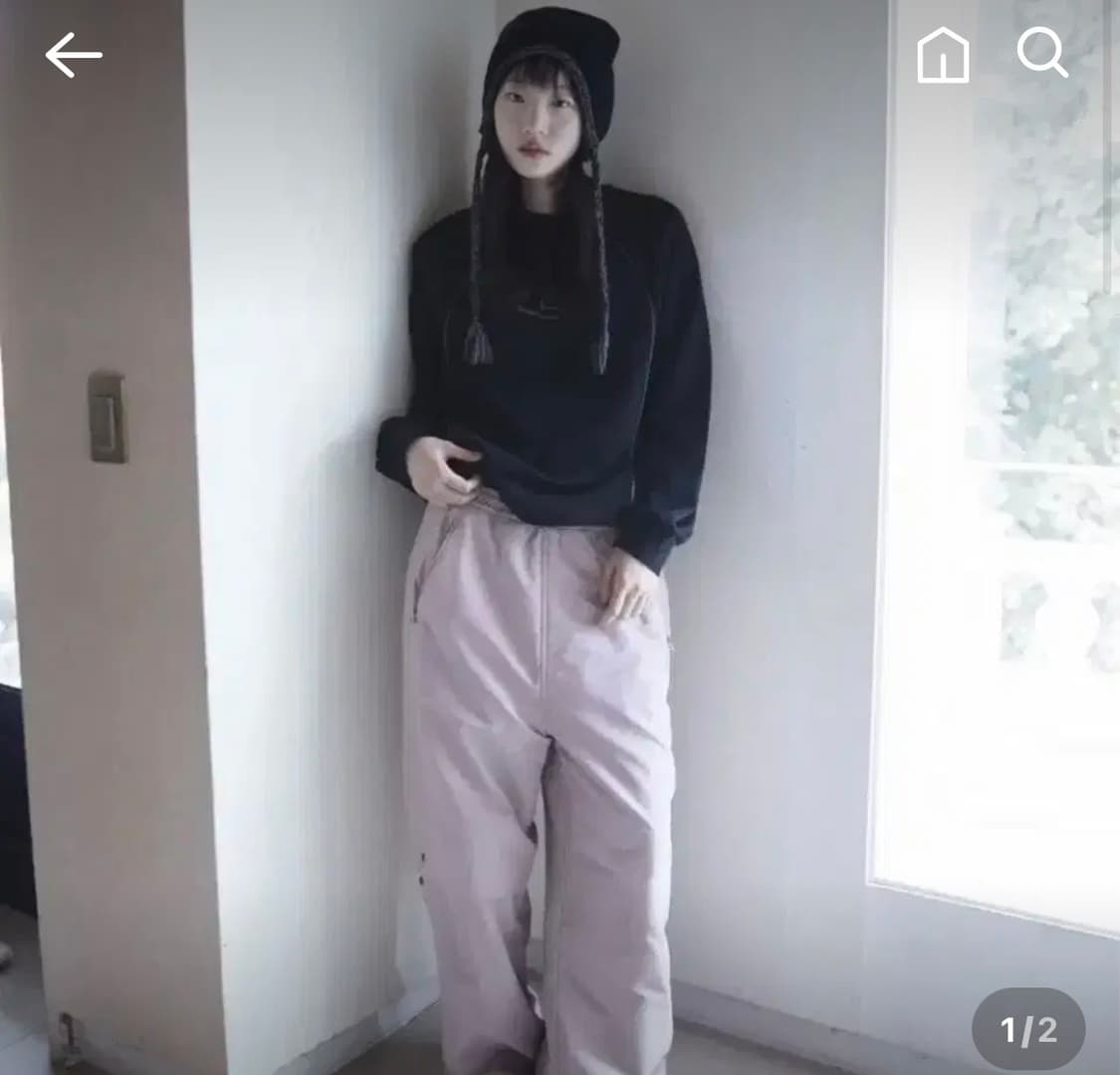SUU 스마트어반유즈풀(코이세이오) 우먼 레이어드 팬츠 핑크 상품이미지1