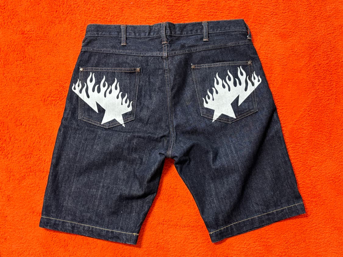 Bape] star flame denim shorts 상품이미지1