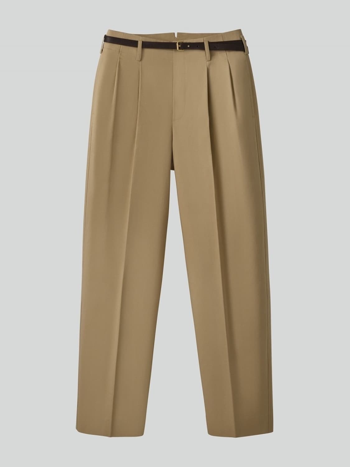 [새상품] 25SS 렉토 벨트 벨티드 하이웨이스트 코튼 팬츠 베이지 상품이미지1