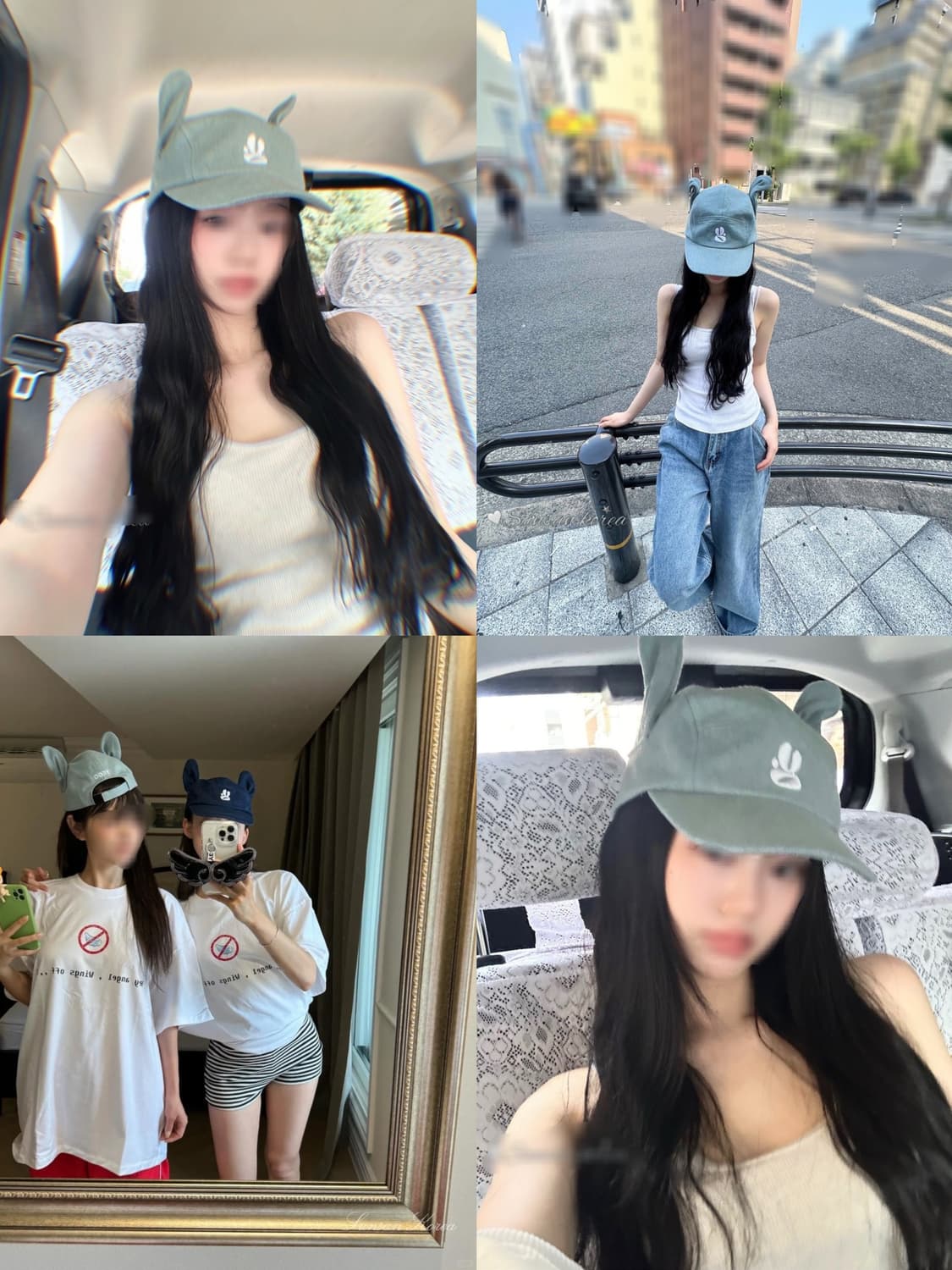 민트 그린 yegg 예그 트위스트 윙 캡 볼캡 모자 팔아요 ~ 상품이미지1