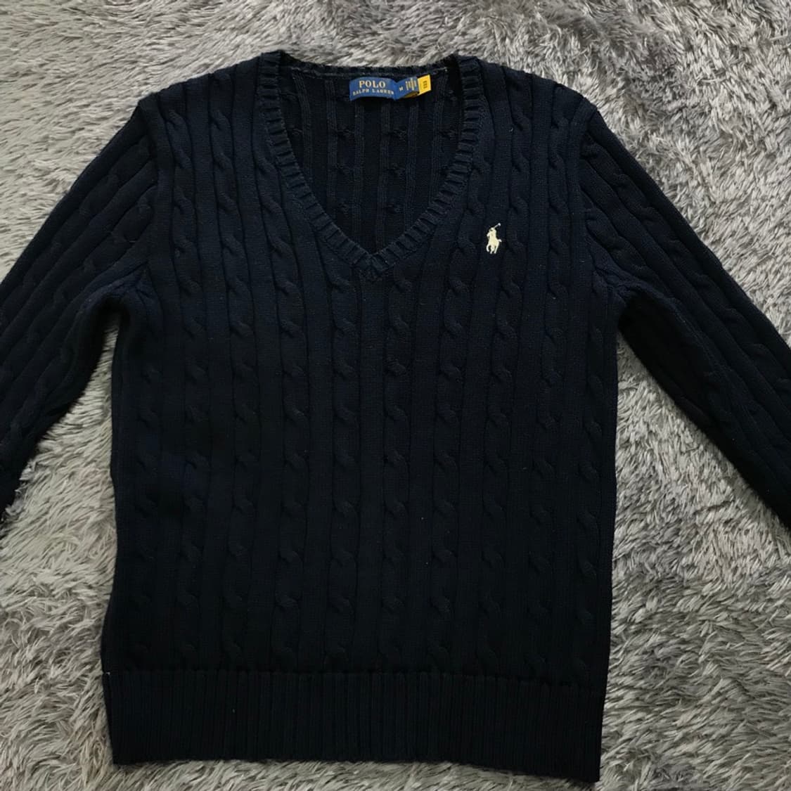  [[여성 M, A급] 폴로(POLO) 브이넥 케이블 니트@201   상품이미지1