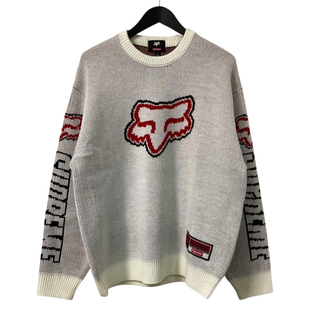 Supreme x Fox Racing Sweater White  상품이미지1