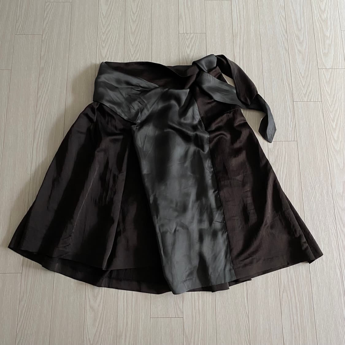 [38] 드리스 반 노튼 울 실크 투톤 플리츠 스커트 상품이미지1