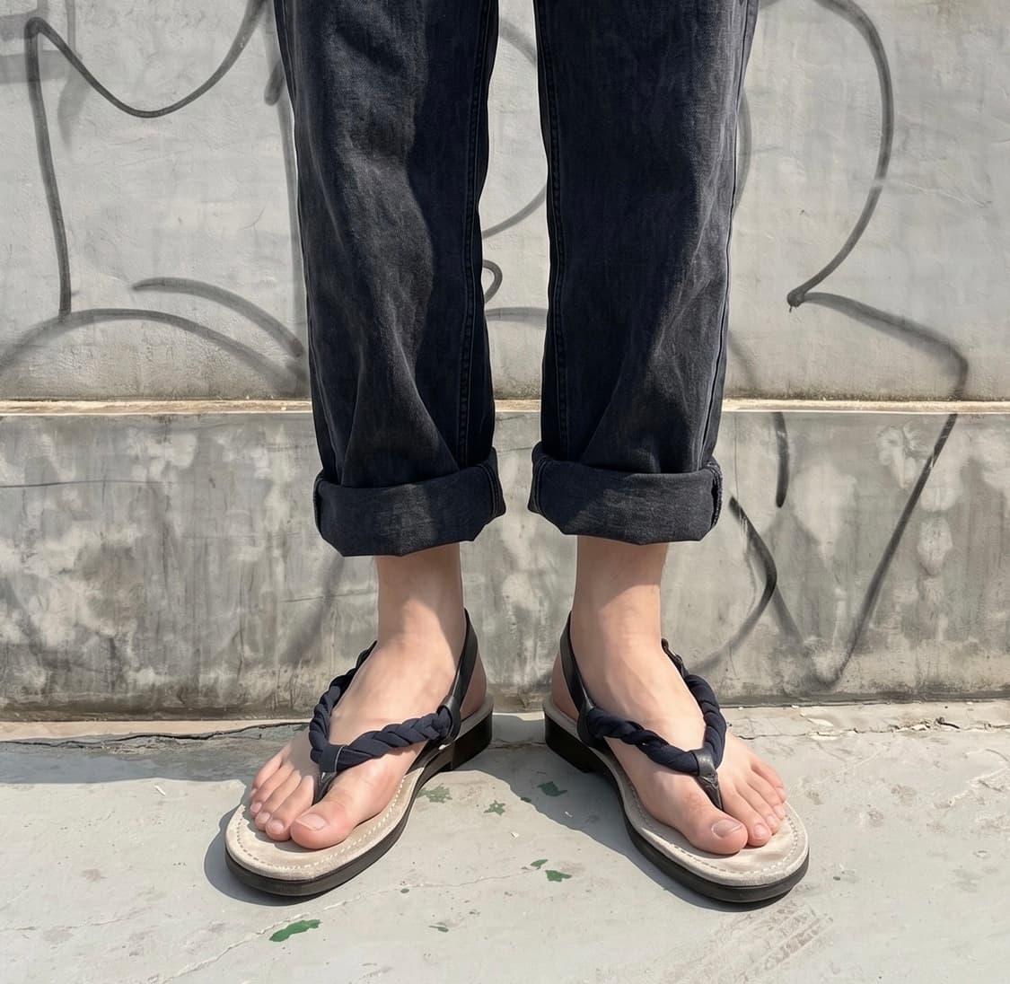 275~280/ 랑방 옴므 10AW 알버엘바즈 브레이드 스트랩 샌들 상품이미지2