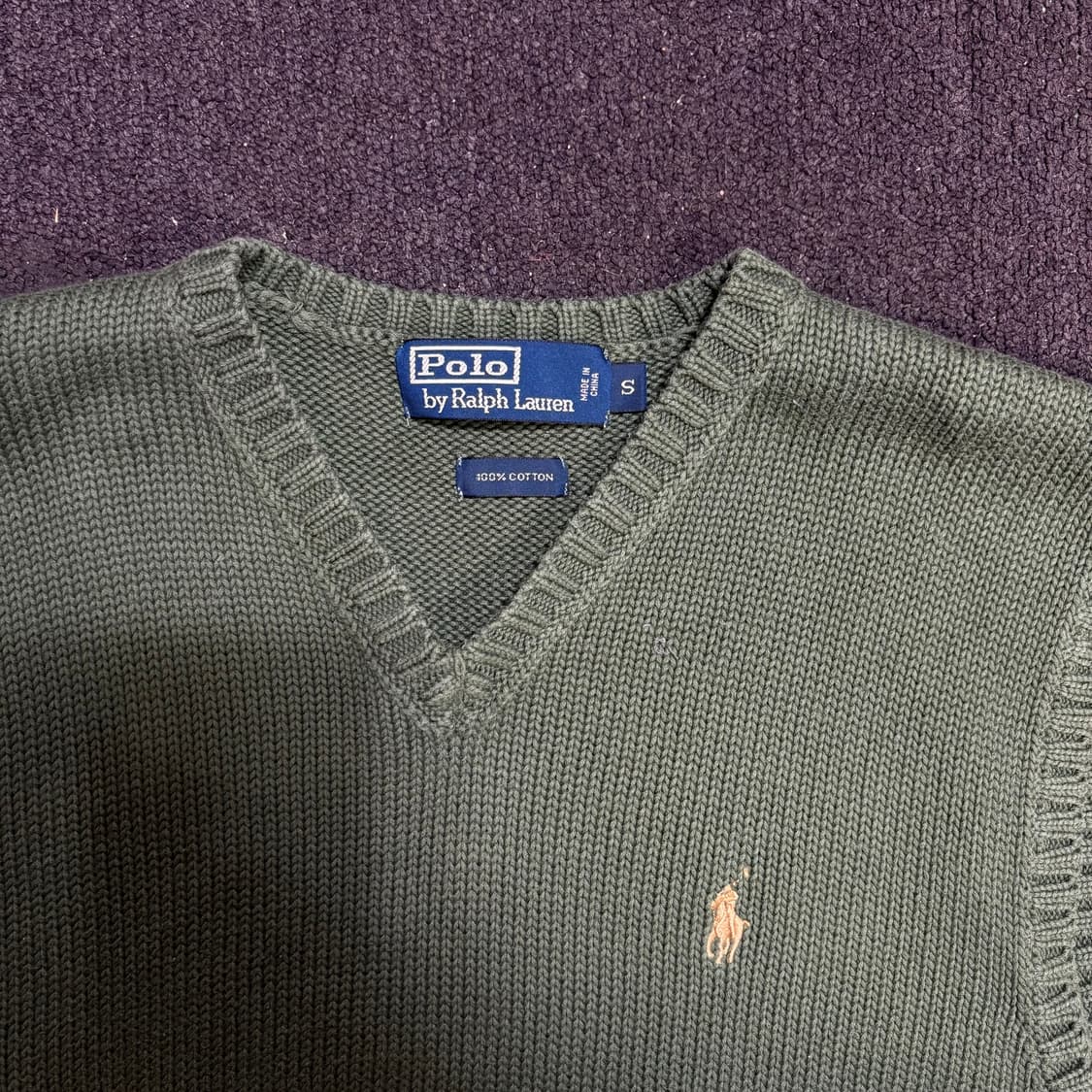 폴로 그린 니트 베스트 S 상품이미지5