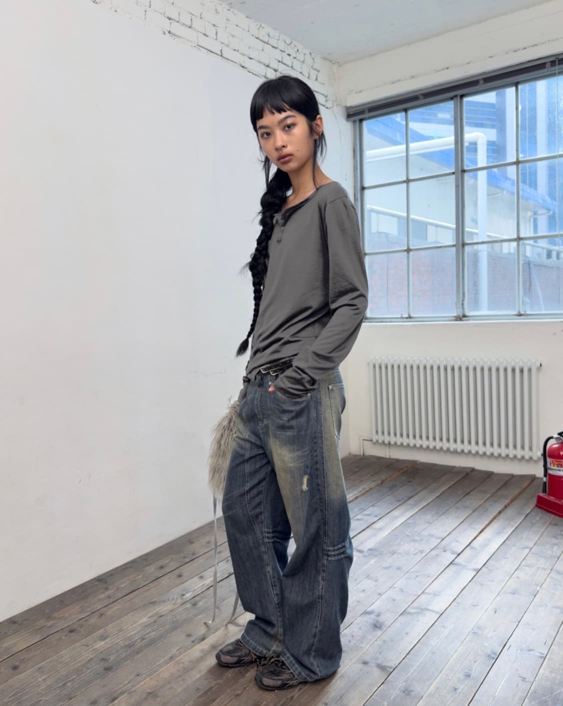 포르테나 커브드 진 청바지  상품이미지3