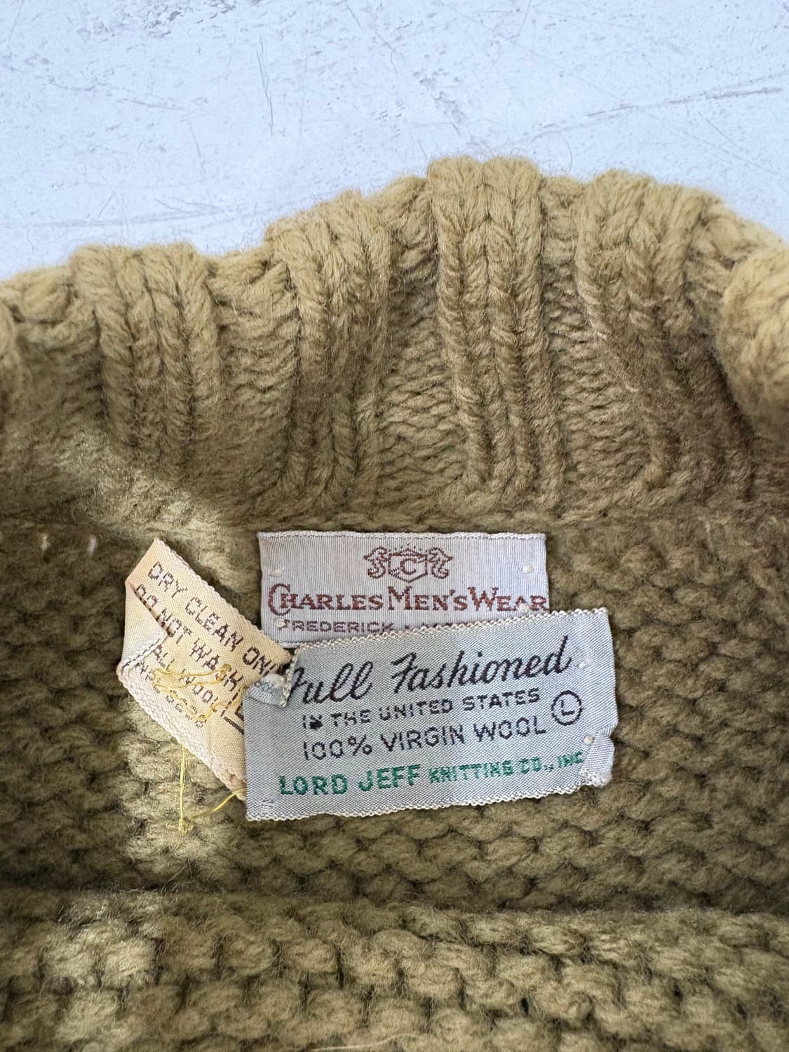 60-70‘s Lord Jeff Cable Knit Sweater. 상품이미지4