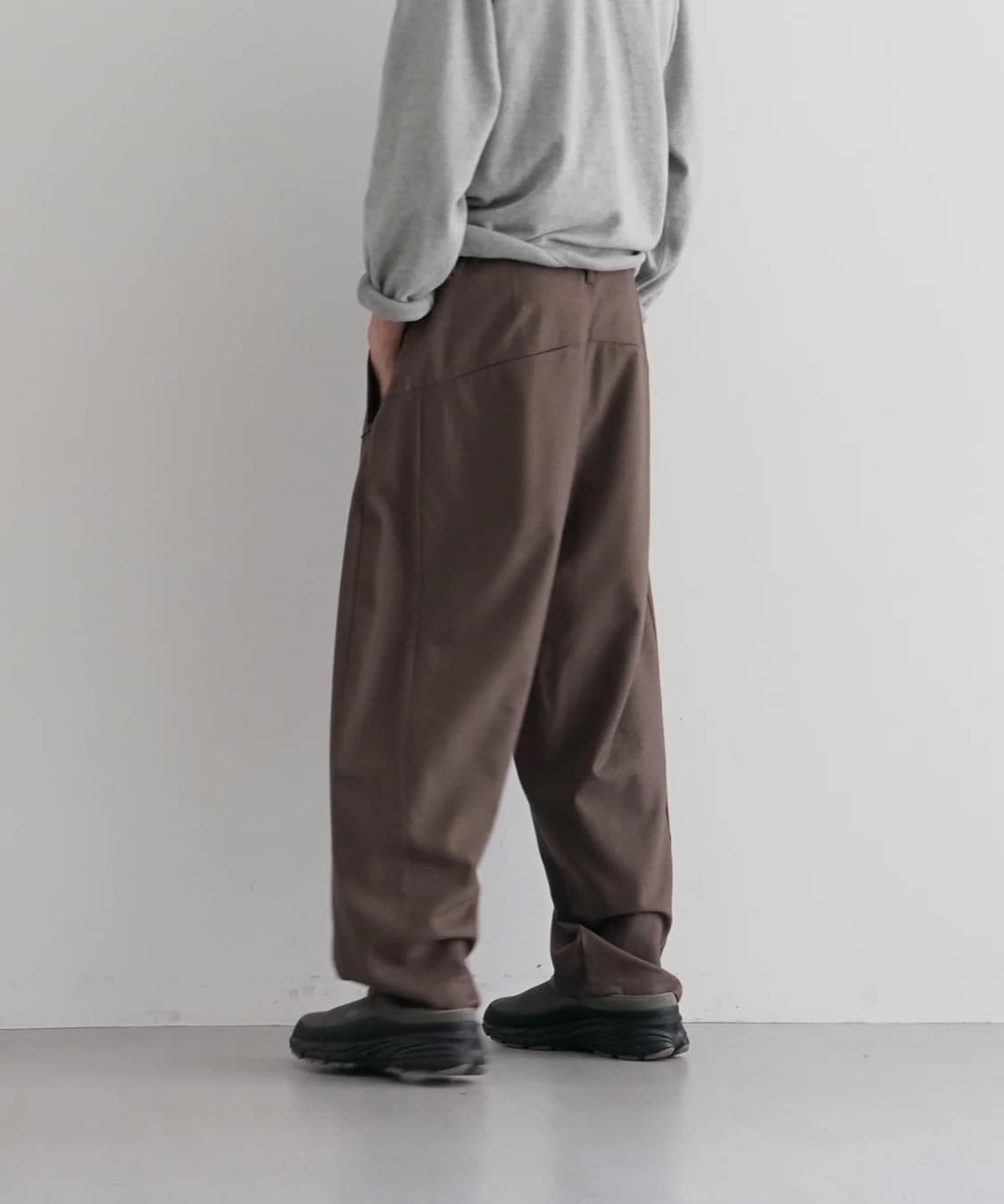 SANSANGEAR WIDE PANTS BROWN SIZE1 상품이미지3