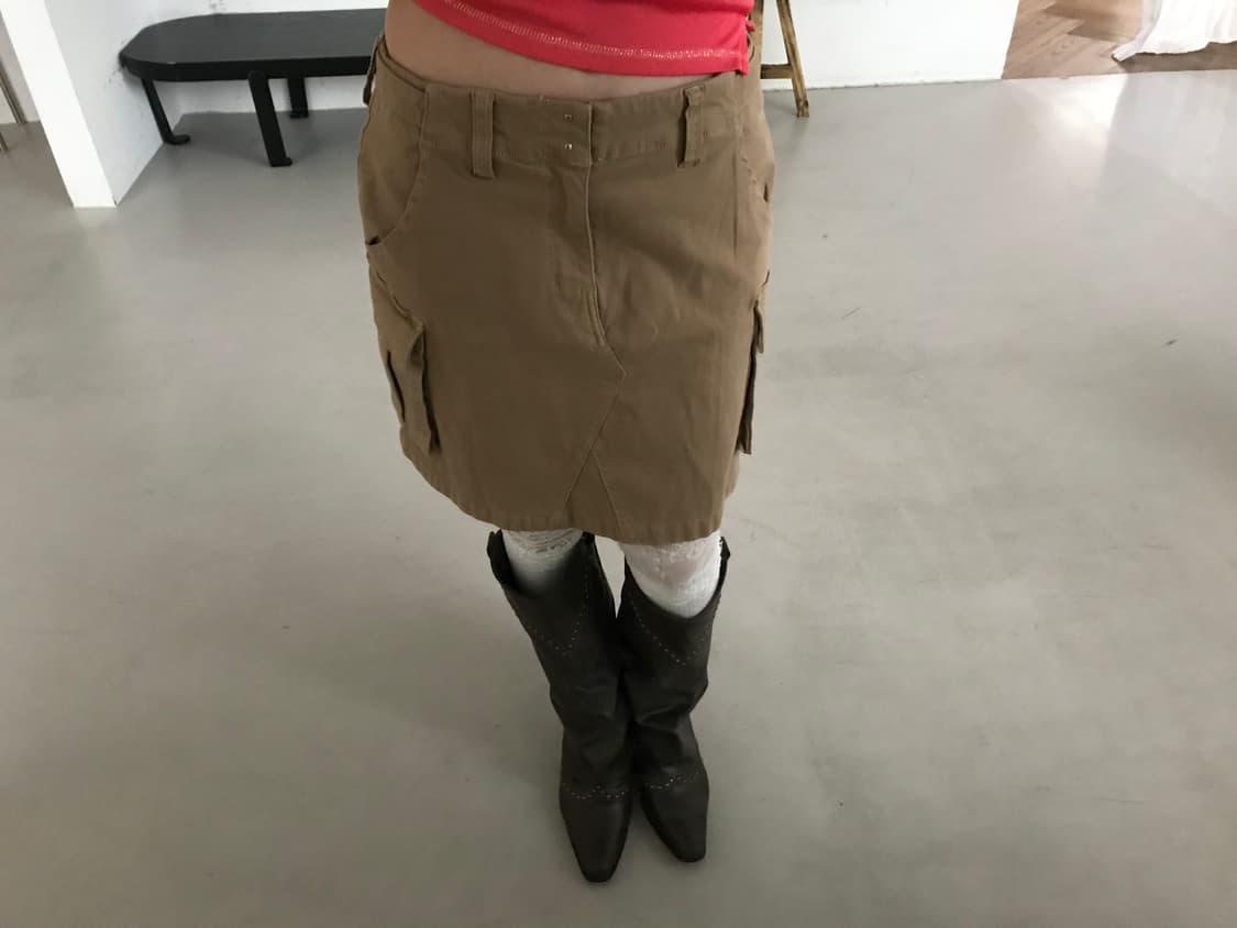 vintage beige cargo skirt 상품이미지2