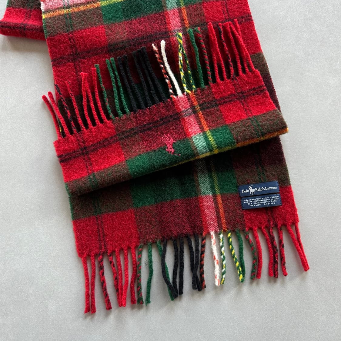 폴로 랄프로렌 타탄 체크 램스울 머플러 목도리 상품이미지6