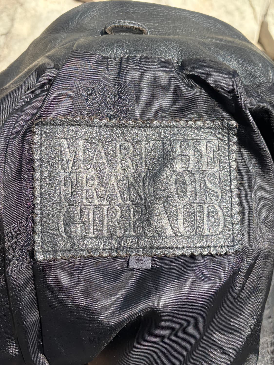 90s 마리떼프랑소와저버 레더 라이더 자켓 상품이미지5