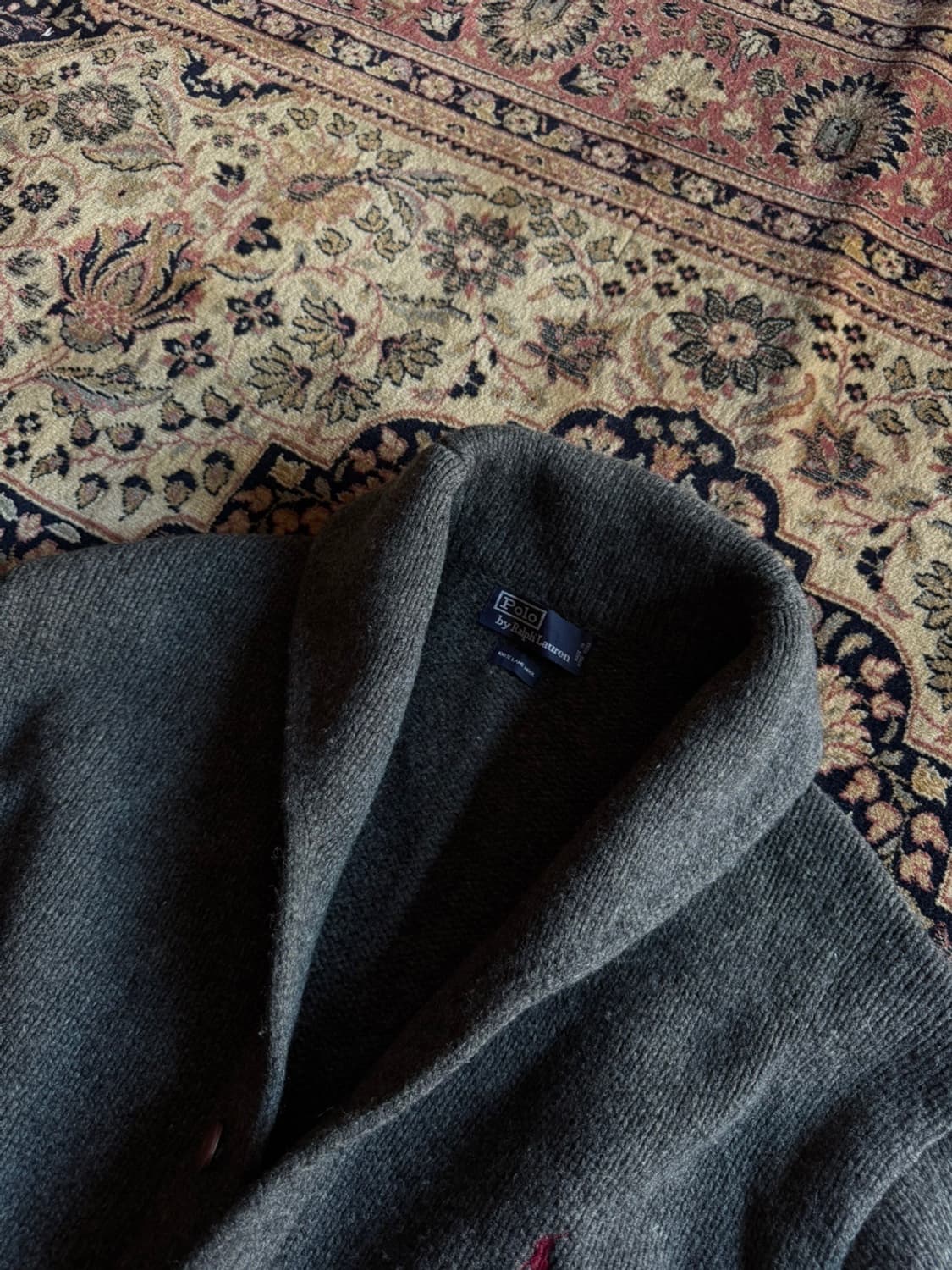 폴로 랄프로렌 숄칼라 램스울 가디건 105 상품이미지4