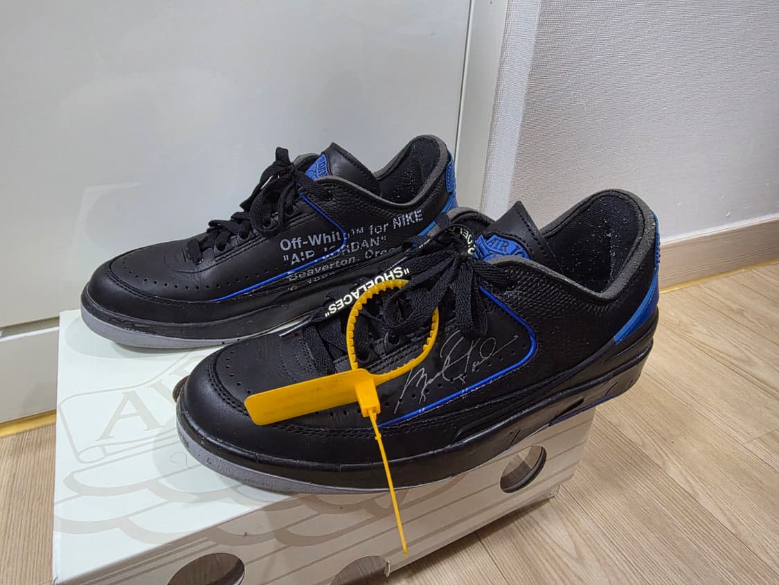 나이키 X 오프화이트 조던2 레트로 로우 SP 블랙/바시티로얄 285 상품이미지2