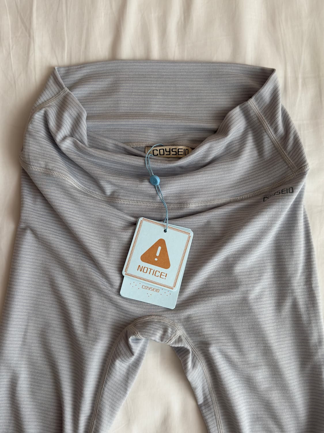 코이세이오STRIPE ROUGH LEGGINGS LIGHT GREY 상품이미지2