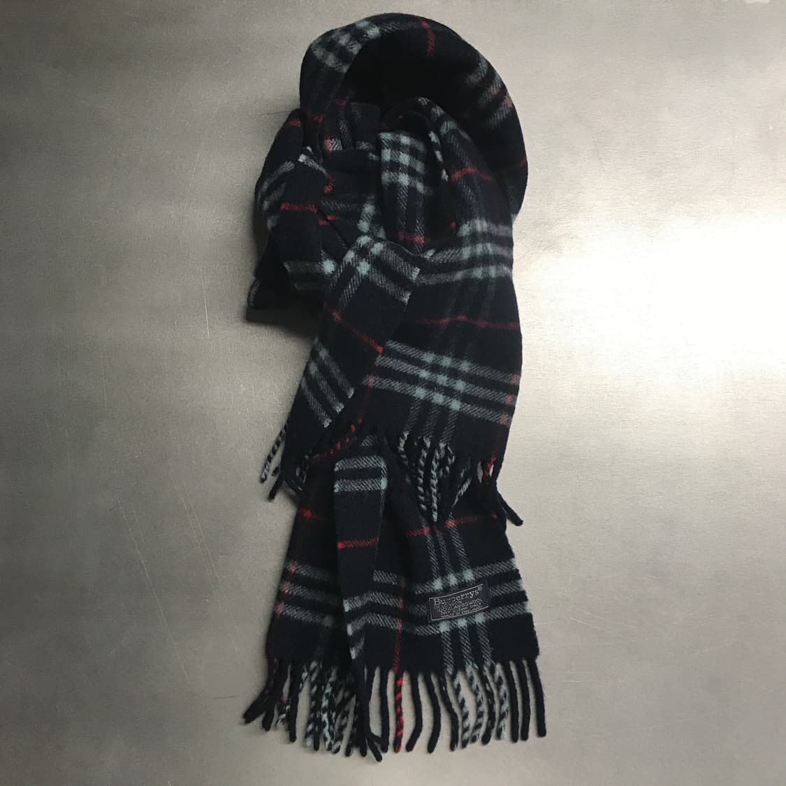 버버리 정품 램스울 머플러 네이비 상품이미지4
