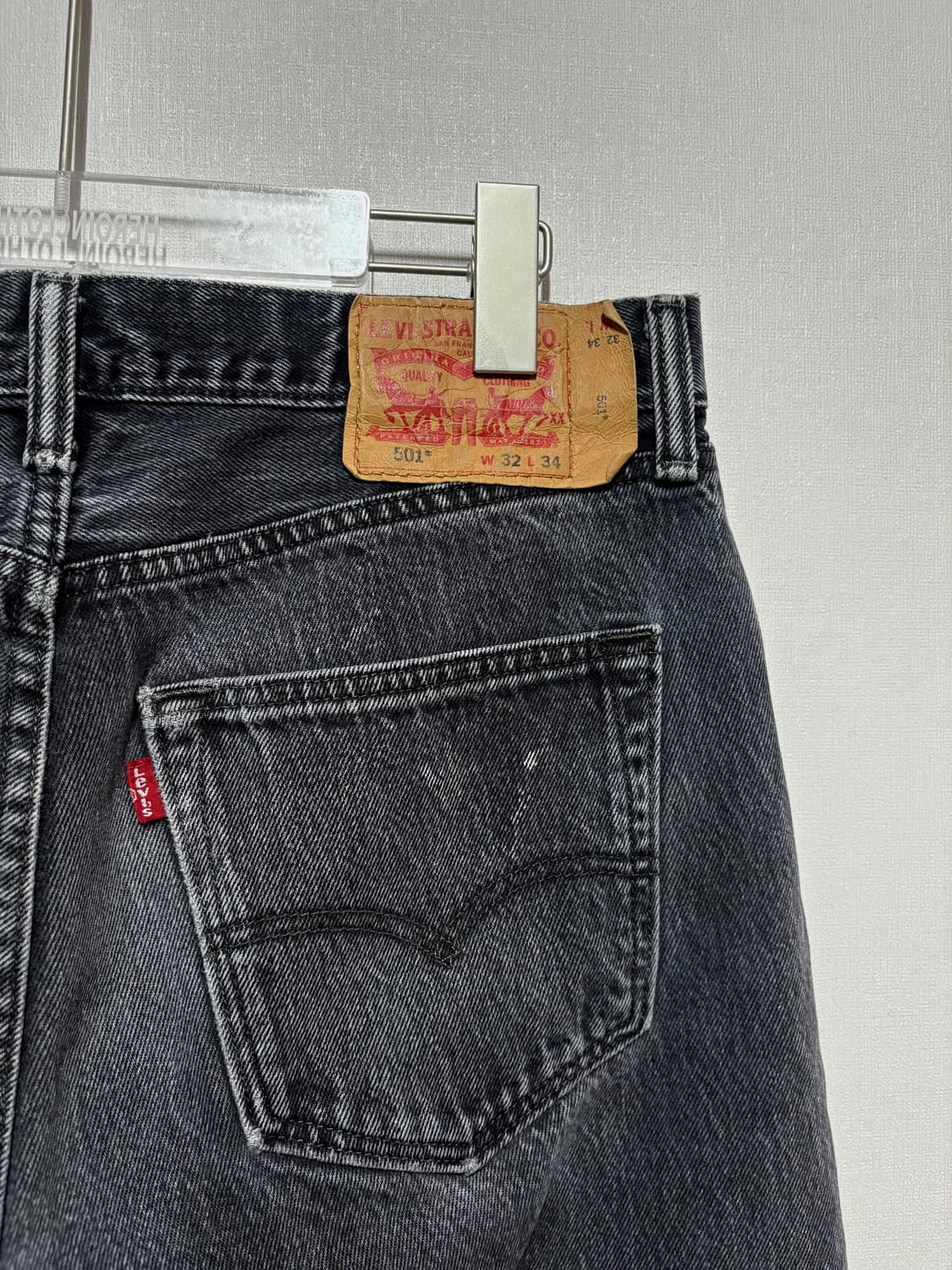 [32x34] Levis 501 Denim Pants Black 상품이미지4