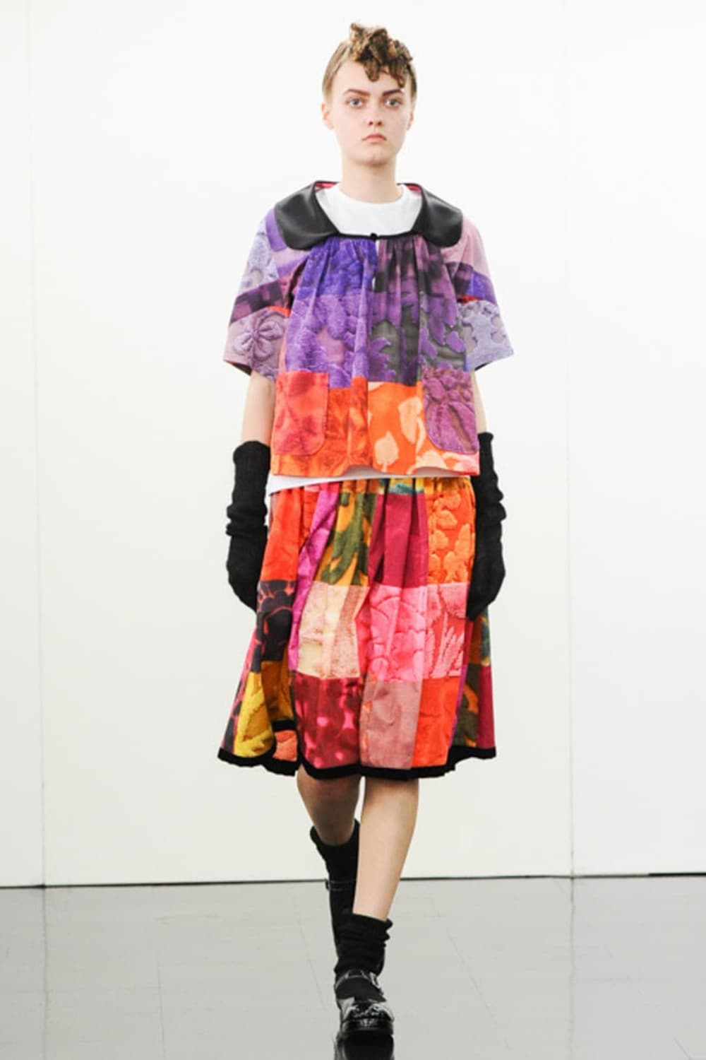Tricot Comme des Garçons 패치워크 블라우스 상품이미지1