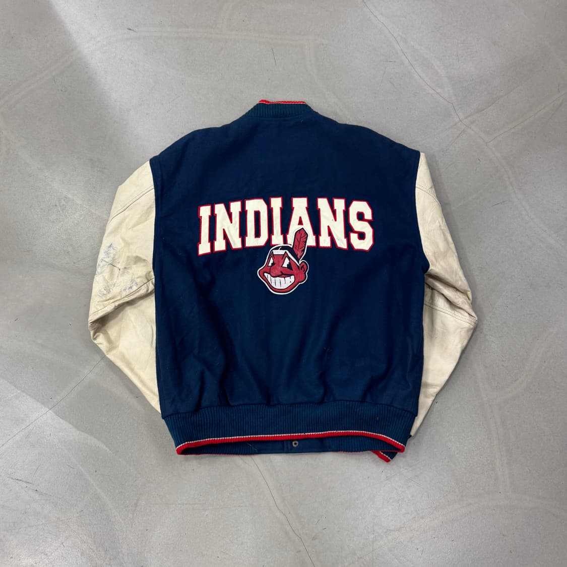 G-III 90S 클리브랜드 레더 바시티 자켓 M 상품이미지3