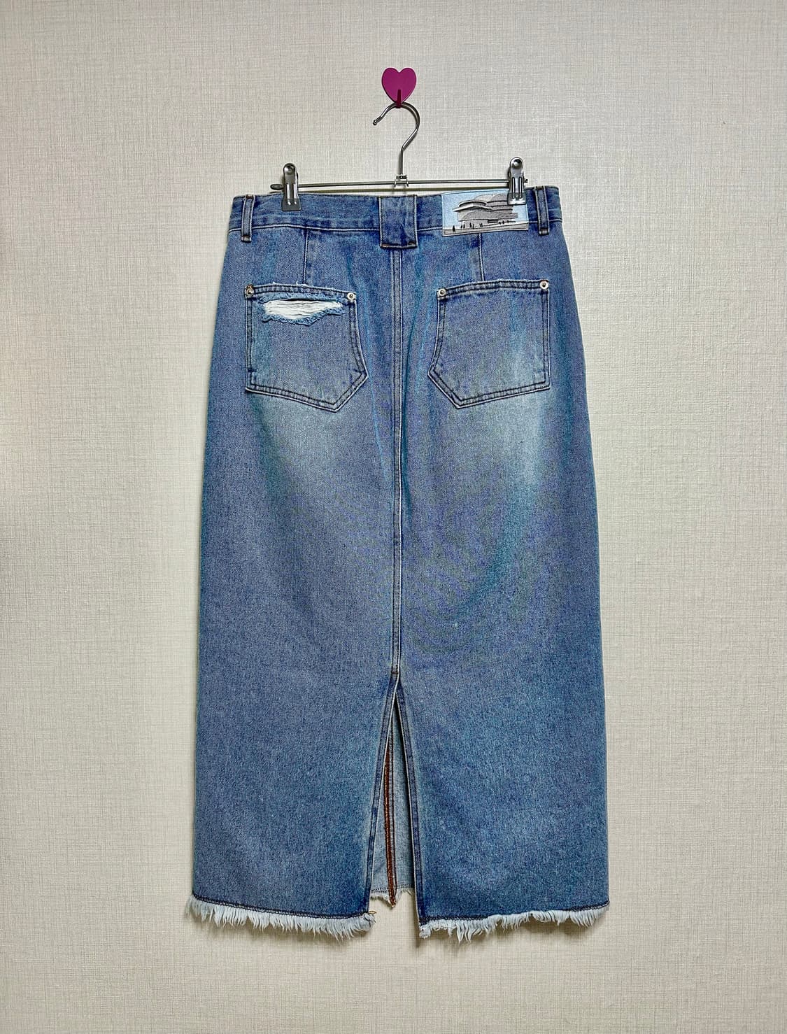 기준 kijun 구겐하임 데님 미디 스커트 L 상품이미지3
