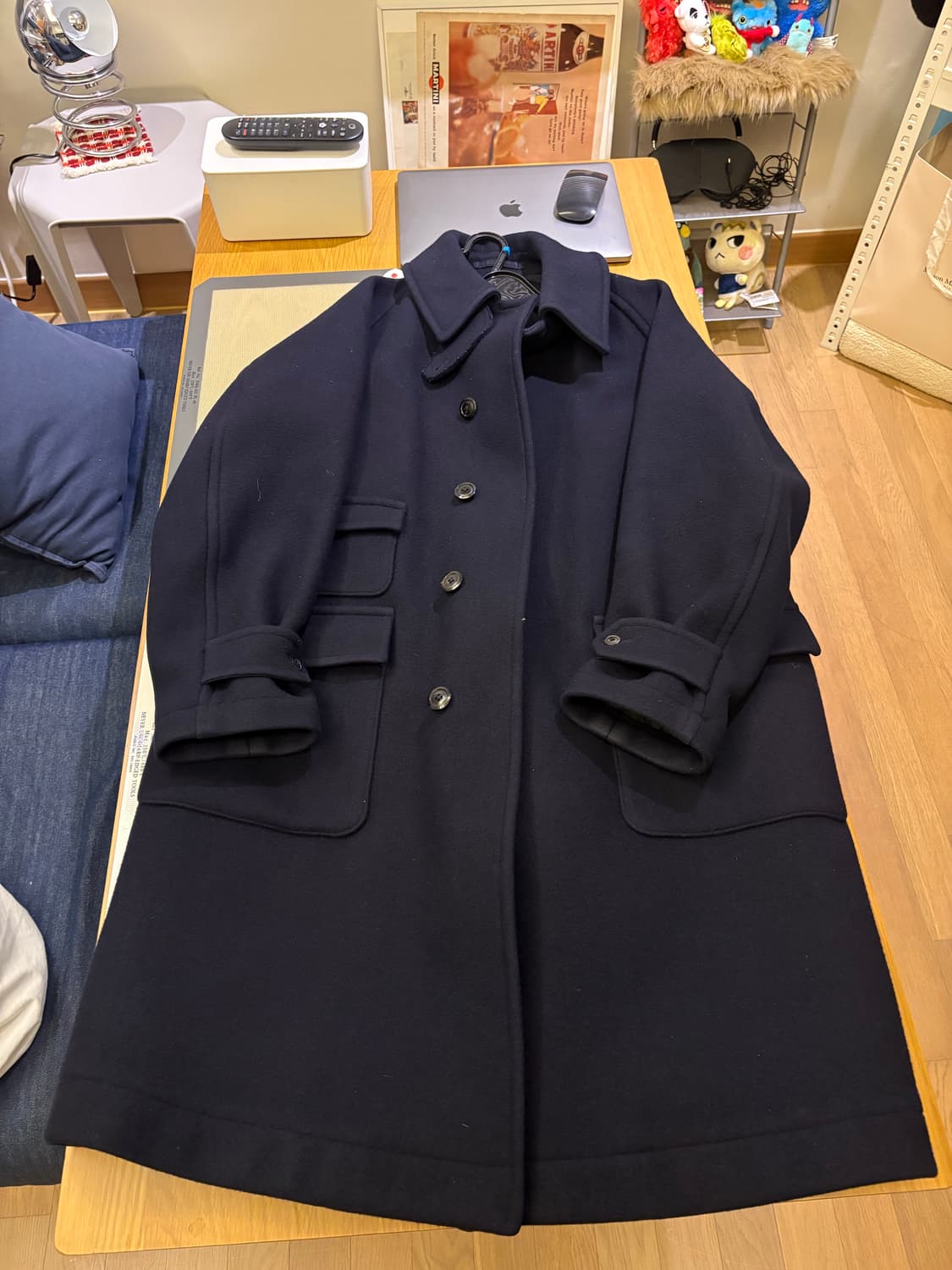 19fw 캡틴선샤인 트래블러코트 38 size 네이비 판매 상품이미지1